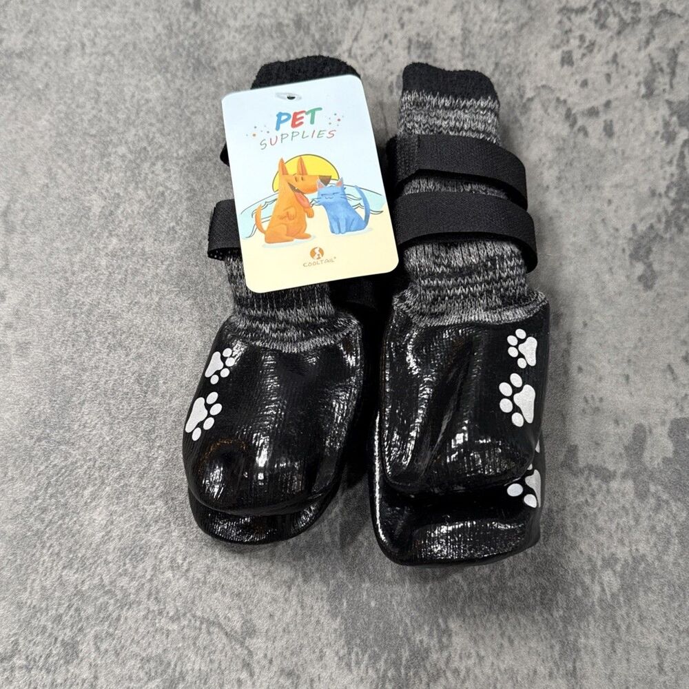 CoolTail Pet Socks Waterproof Anti Slip Size L